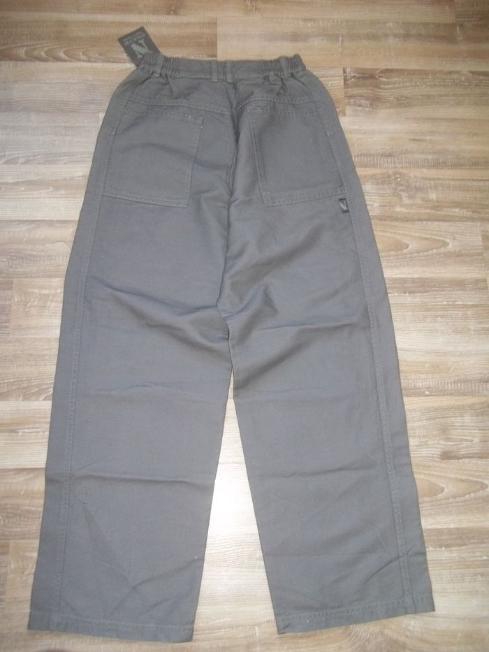 Pantalon toile gris No-No 12 ans neuf (Pant4) - photo numéro 2