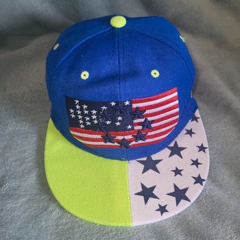 Casquette en laine Y2K Brodé 🧢 Drapeau États-Unis  - Taille Unique