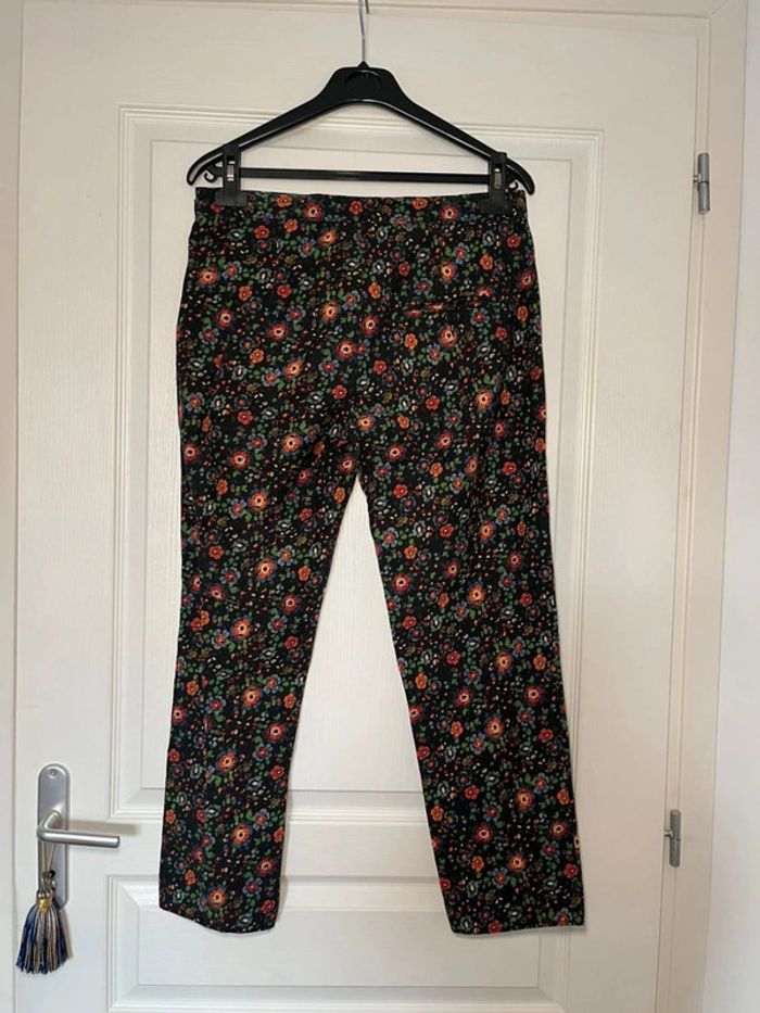 Pantalon fleuri côtelé - Isabel Marant étoile - 38 - photo numéro 7