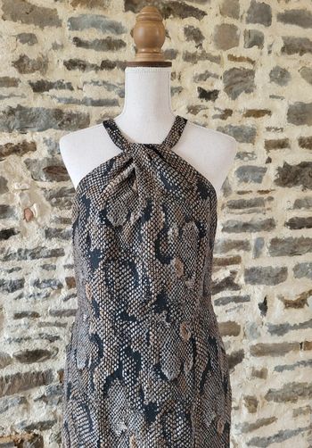 Robe mi longue près du corps motifs serpent H&M Taille 44