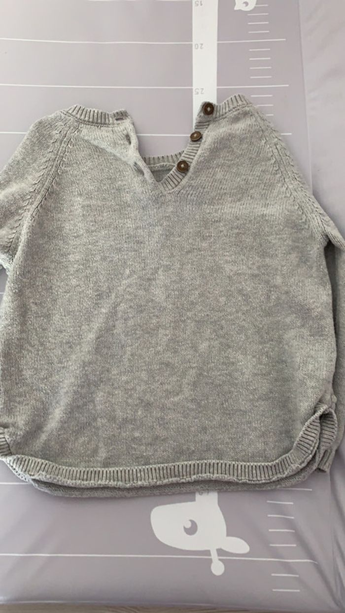 Pull gris manches longues - photo numéro 4
