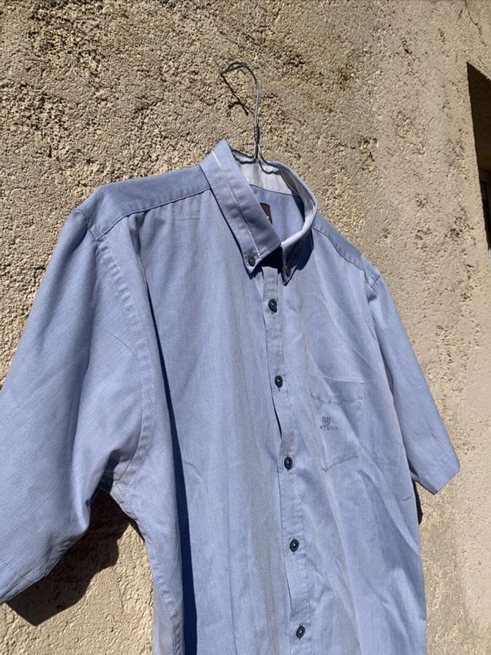Chemise bleue manches courtes Ollygan 1981 T4 TL - photo numéro 2