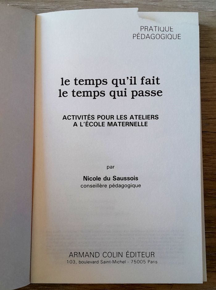 pratique pédagogique - le temps qu'il fait, qui passe, activités pour ateliers à l'école maternelle - photo numéro 8