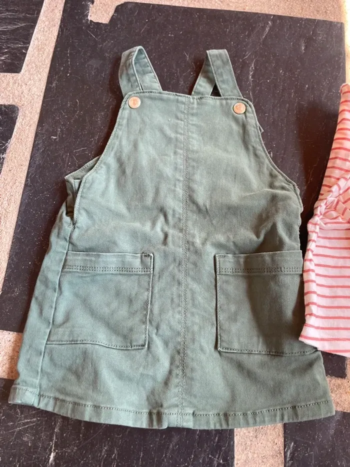 Ensemble salopette jupe et t shirt manche longue - photo numéro 2