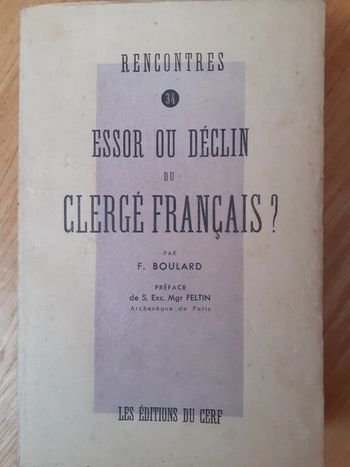 Essor ou déclin du clergé français ? Par F. Boulard