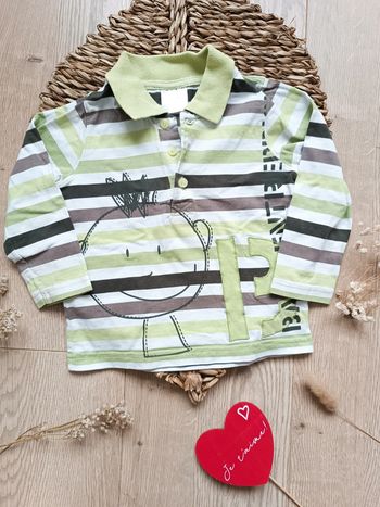 Polo avec manches garçon 18 mois