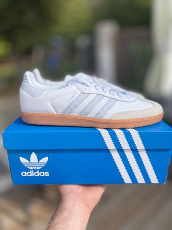 Adidas Samba Blanc Bleu Clair T 46
