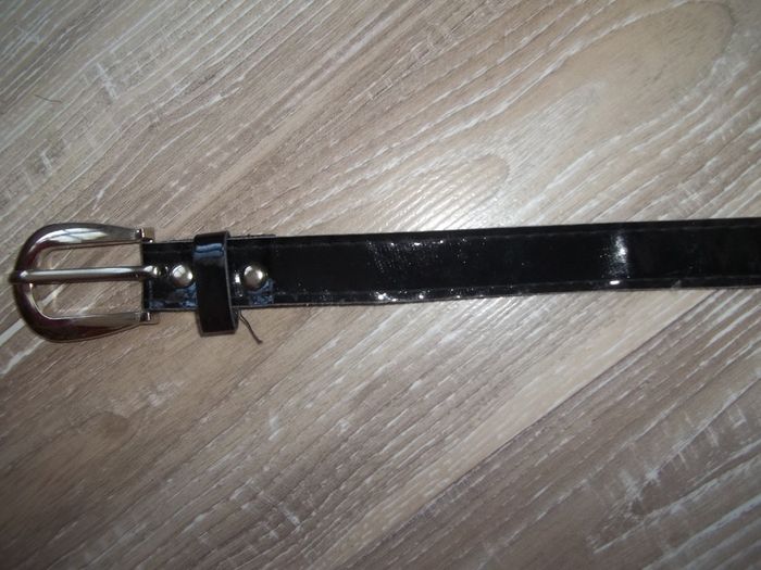 Ceinture noire vernis (70 cm) - photo numéro 2