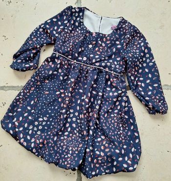 Robe bleu légère - P'tit Môme - motifs - 24 mois