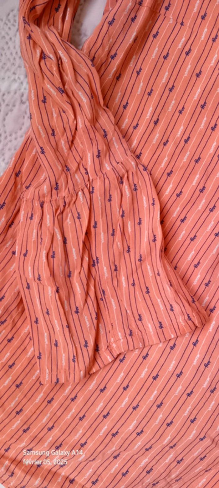 Tunique manches pagodes motif texte corail femme 42 esmara - photo numéro 7