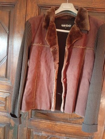 Veste gilet devant imitation daim