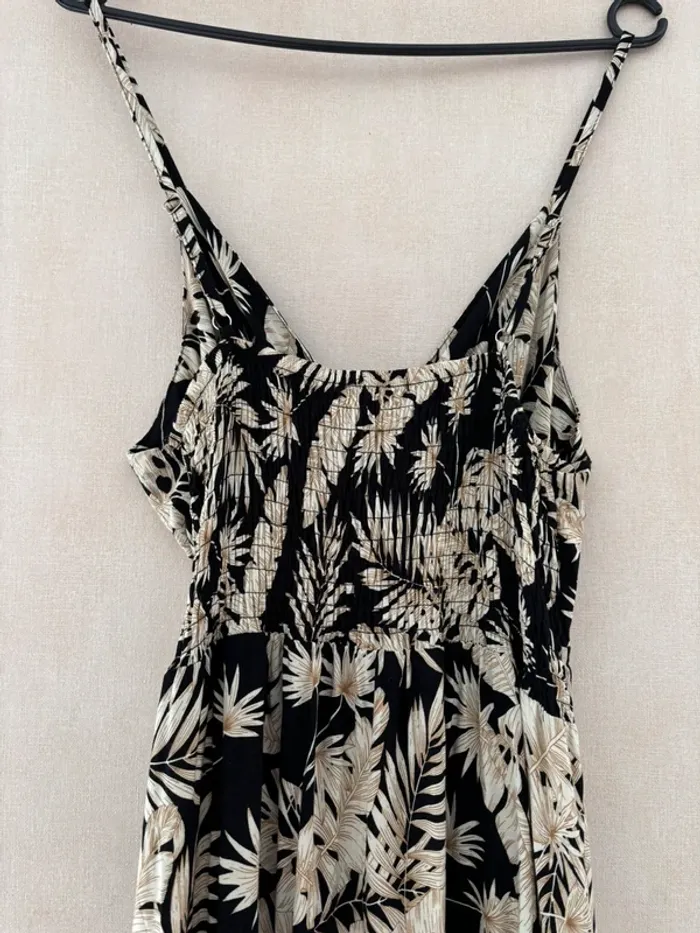 Robe longue d’été noir et beige Taille Unique - photo numéro 3