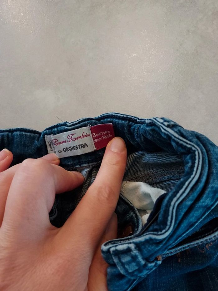 Jeans fille bleu foncé Orchestra - photo numéro 4