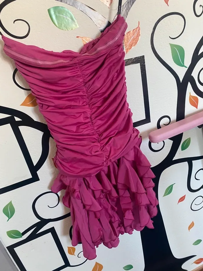 Robe moulante de soirée xs rose fushia très jolie robe