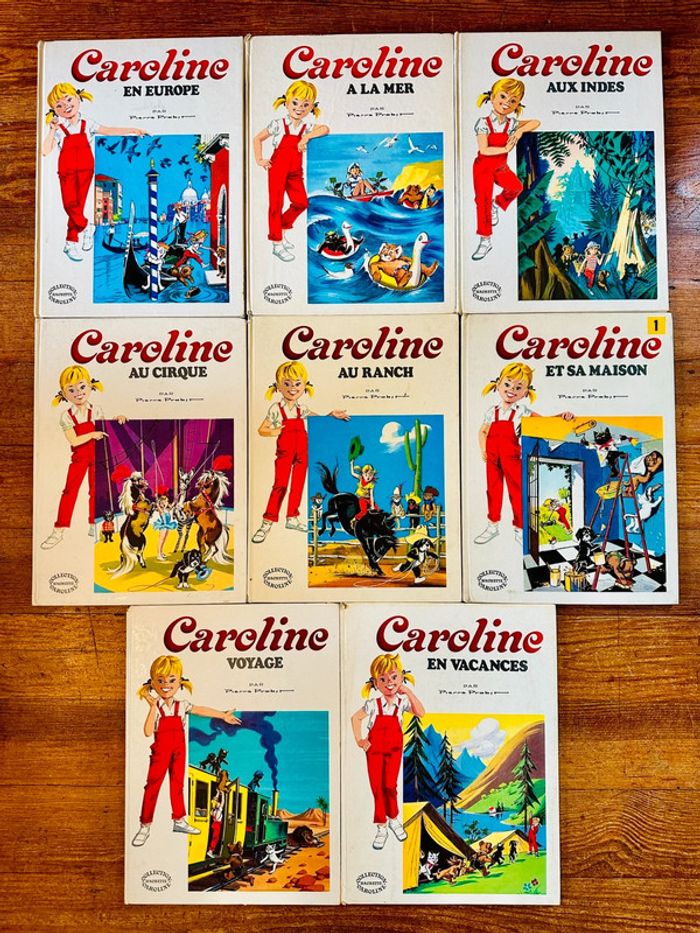Lot de 8 Grands albums Hachette livre bd Caroline vintage Pierre Probst