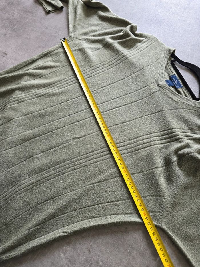 Pull col rond Dockers vert sauge en maille texturée homme taille L - photo numéro 6