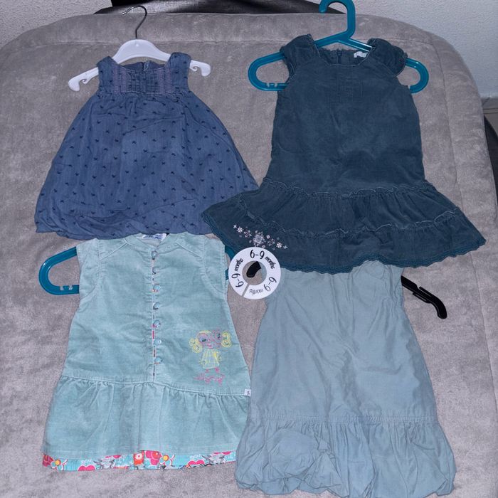 Lot robes manches courtes bébé fille 6 mois