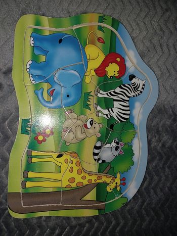 Puzzle animaux sauvages en bois