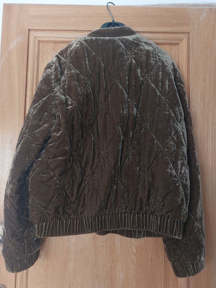 Veste velours kaki doré brillant - photo numéro 2