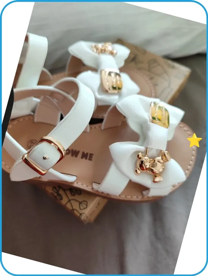 Chaussures fille- blanche - T25 - photo numéro 5