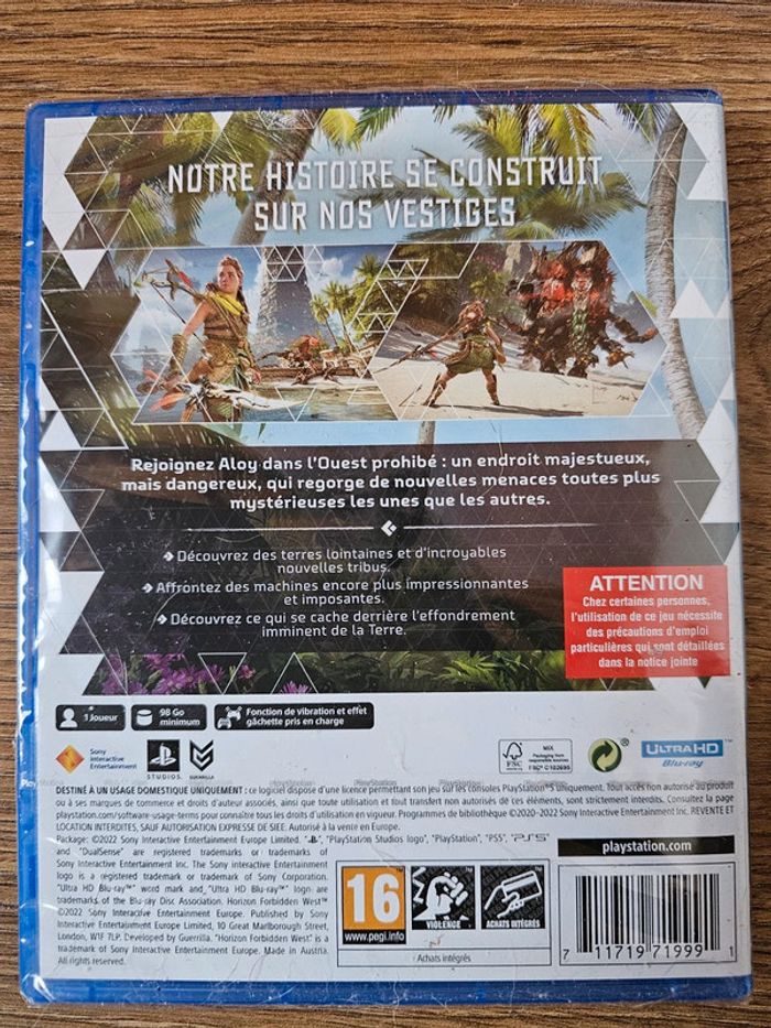 NEUF jeux PS5 Horizon Forbidden West - photo numéro 2