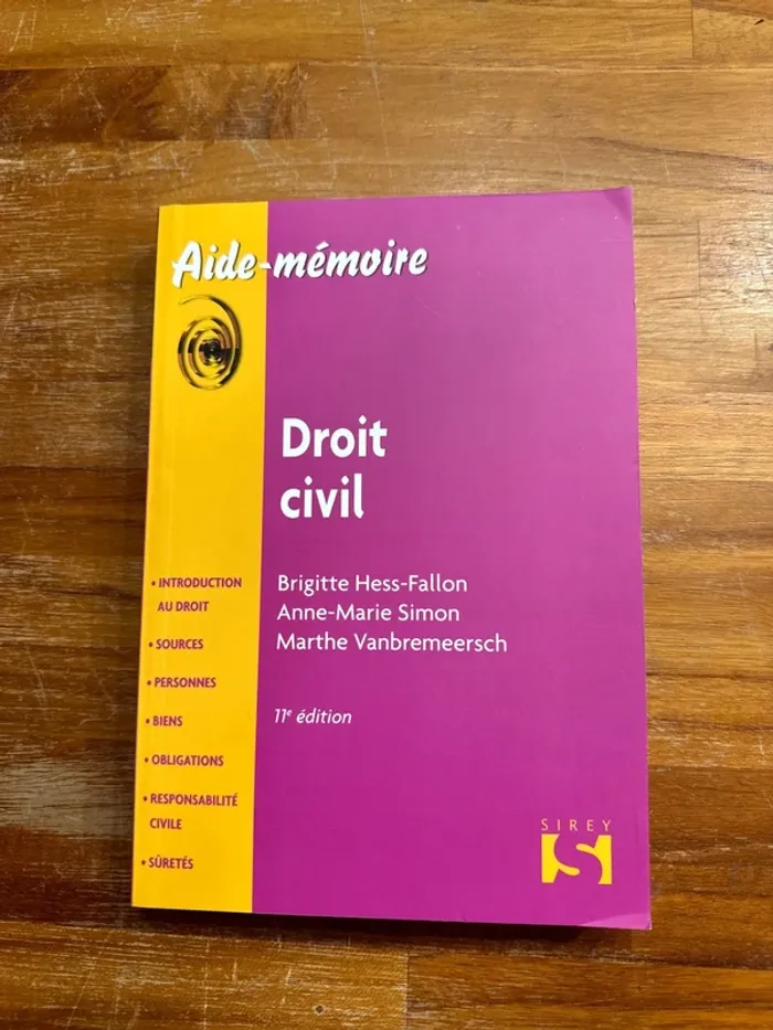 Livre droit civil aide mémoire