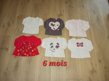 Lot de 6 t-shirts 6 mois