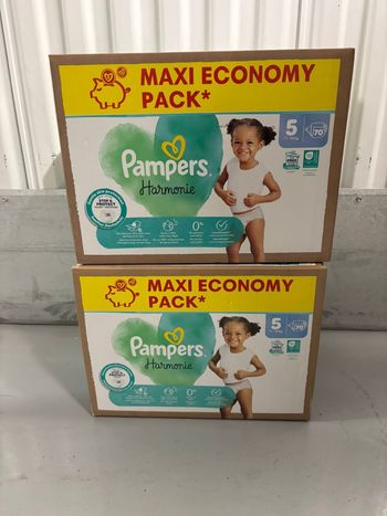 2 maxi pack Pampers harmoni taille 5 