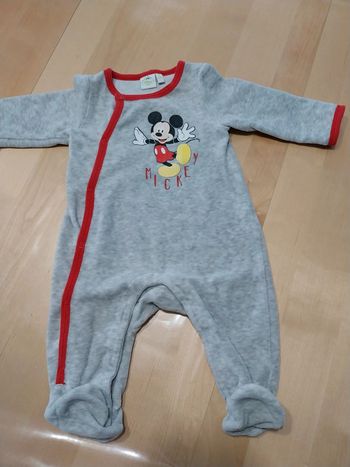 Pyjama bébé dors bien 6 mois gris Disney baby Mickey