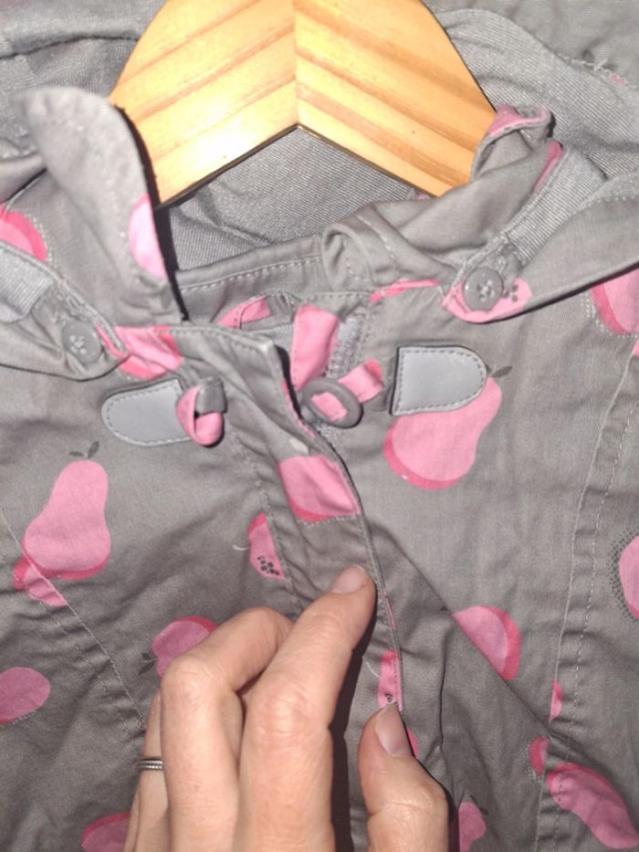 Parka été gris et rose 12 mois - photo numéro 3