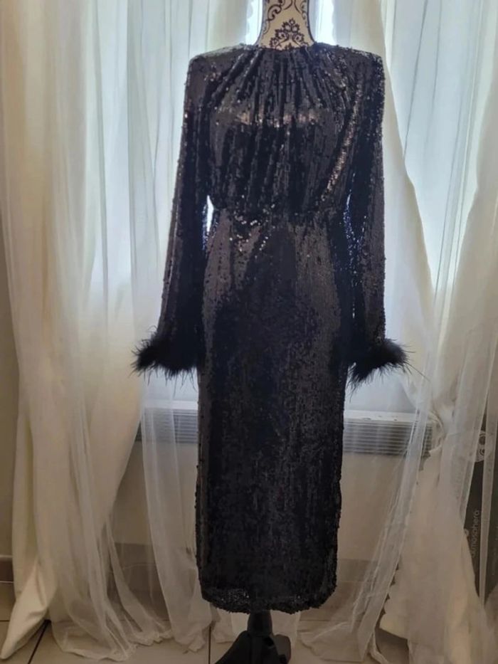 Robe de soirée midi noire 38