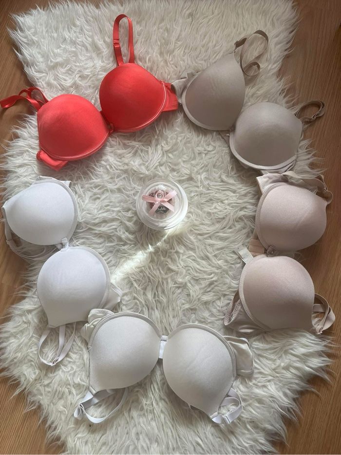 Lot 5 soutien gorge à coques fille ado 85D BE 👙