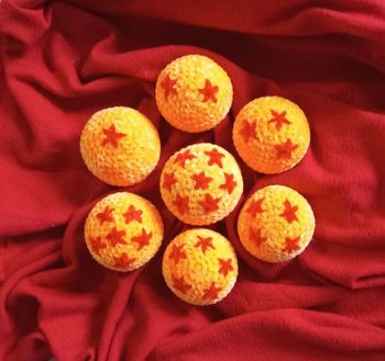 Lot collector - 7 boules Dragon Ball au crochet - Fait main 