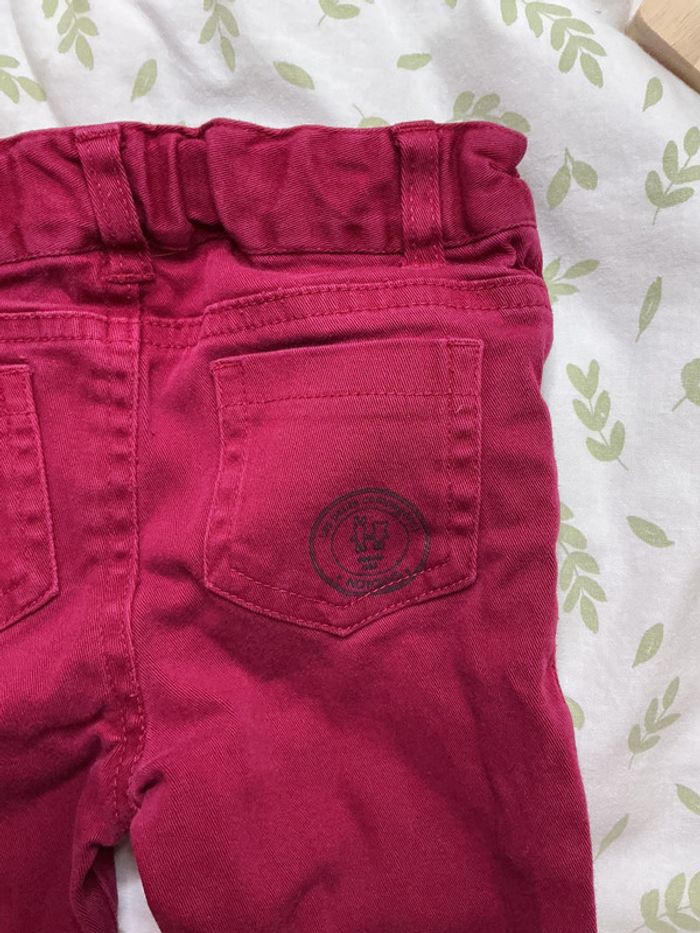 pantalon natalys couleurs prune 24 mois taille réglable - photo numéro 7