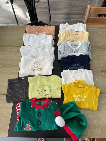 Lot de 13 pyjamas grenouillère - 3 mois