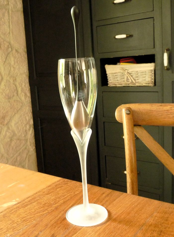 Cuillere Rafraichisseur vin flute champagne cuisine accessoire bar TBE - photo numéro 3