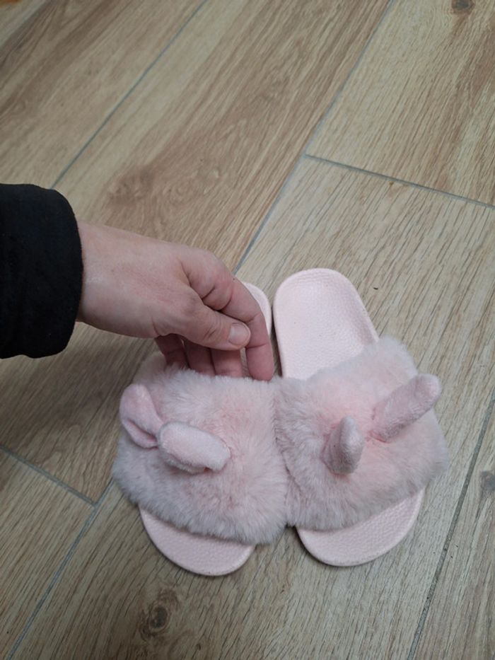 Claquette lapin rose - photo numéro 2