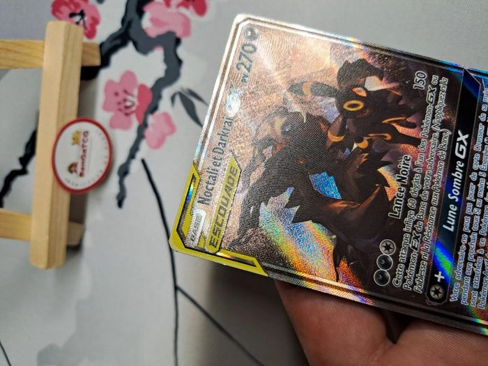 Carte Pokémon Noctali et Darkrai Gx Escouade sm241 Promo Soleil & Lune Full Art Fr - photo numéro 3