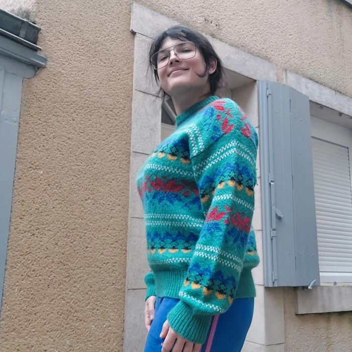 Pull Vintage en mailles M - photo numéro 5