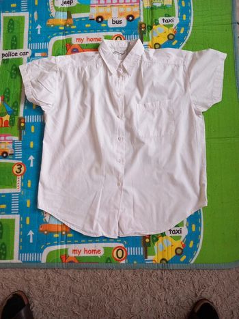 🚪chemise tunique coton blanc T42