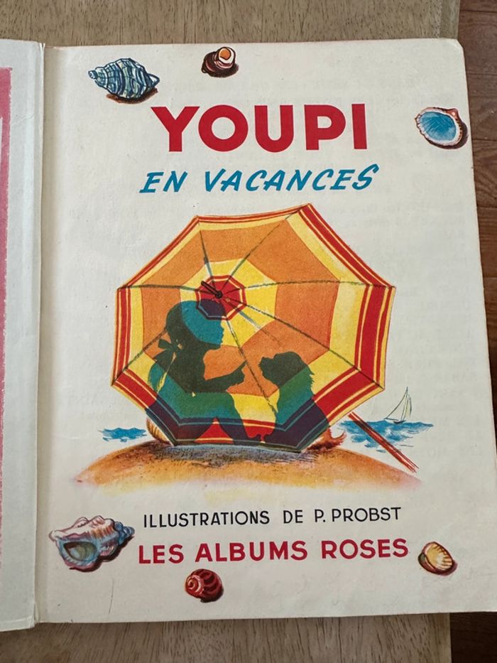 Les albums roses Youpi en vacances livre ancien Pierre Probst auteur Caroline jaune - photo numéro 3