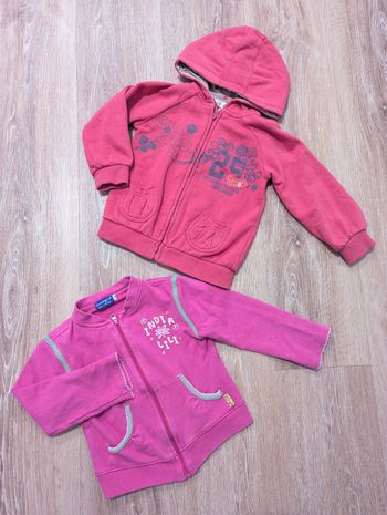Lot 2 sweat gilets rose 3 ans bébé