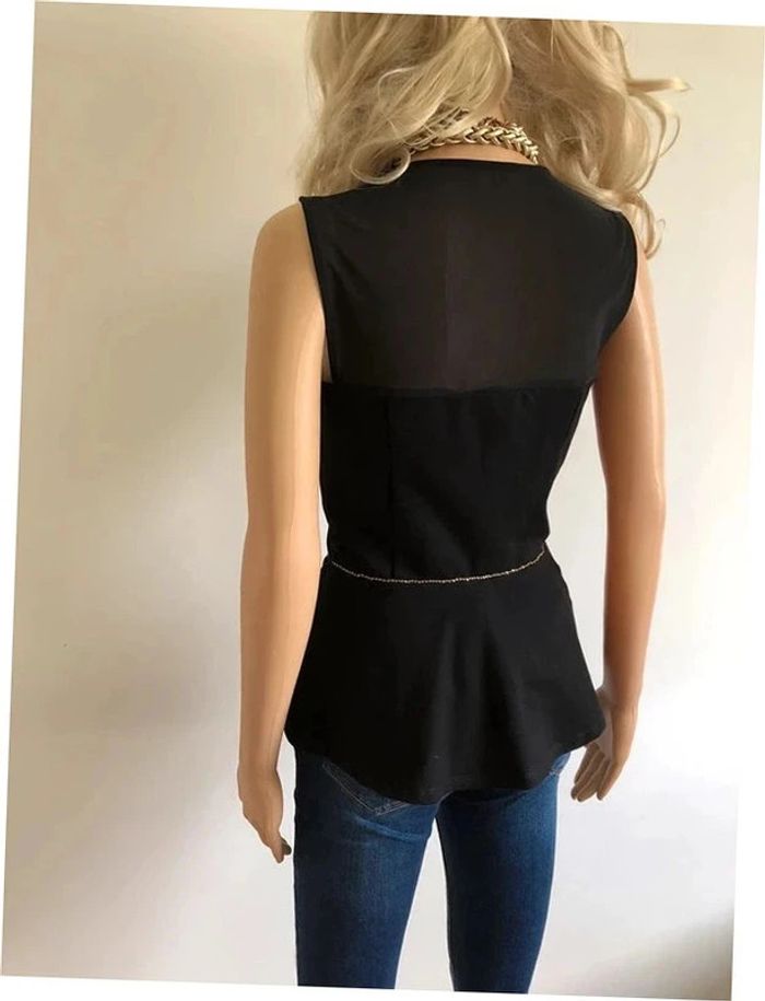 Haut noir et doré neuf sans manches Morgan taille S (valeur 35€) - photo numéro 8