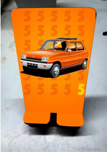 support téléphone motif renault 5 neuf