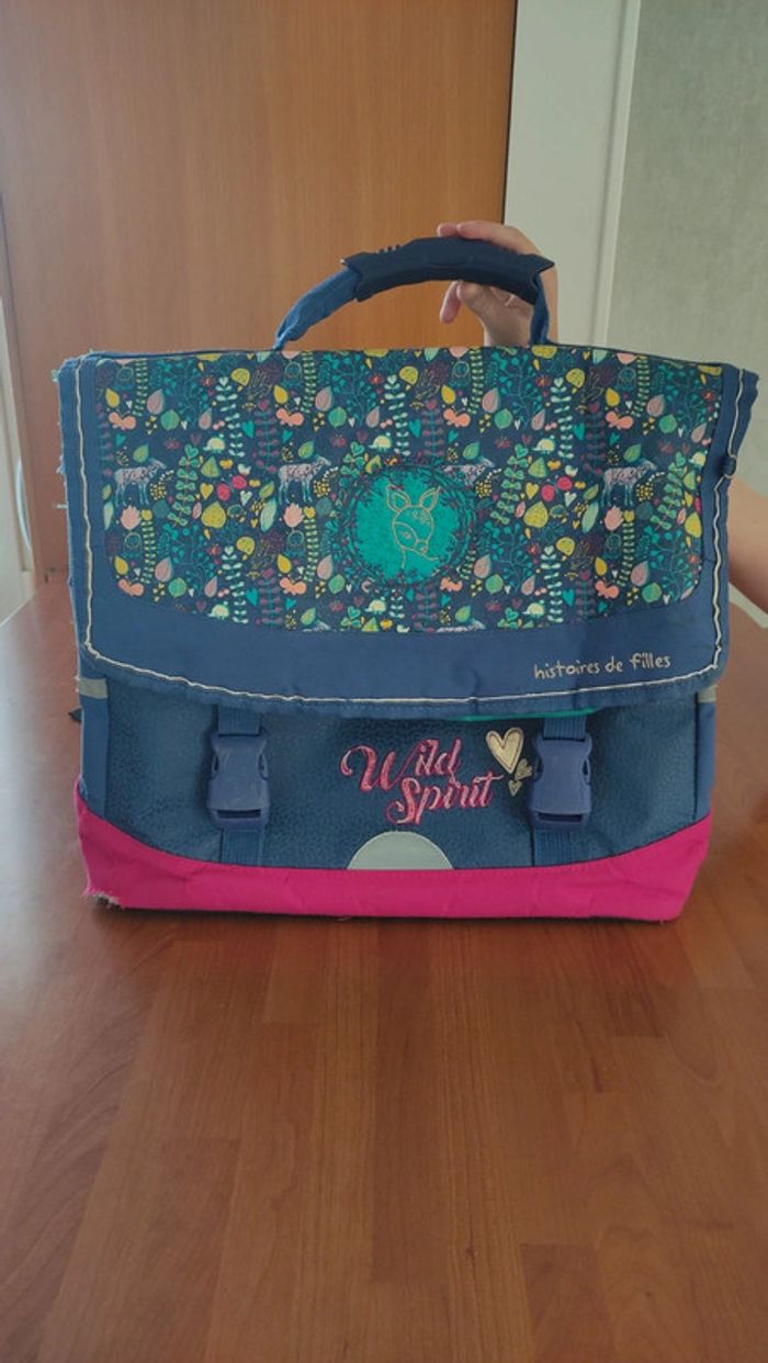 Cartable bleu histoire de filles
