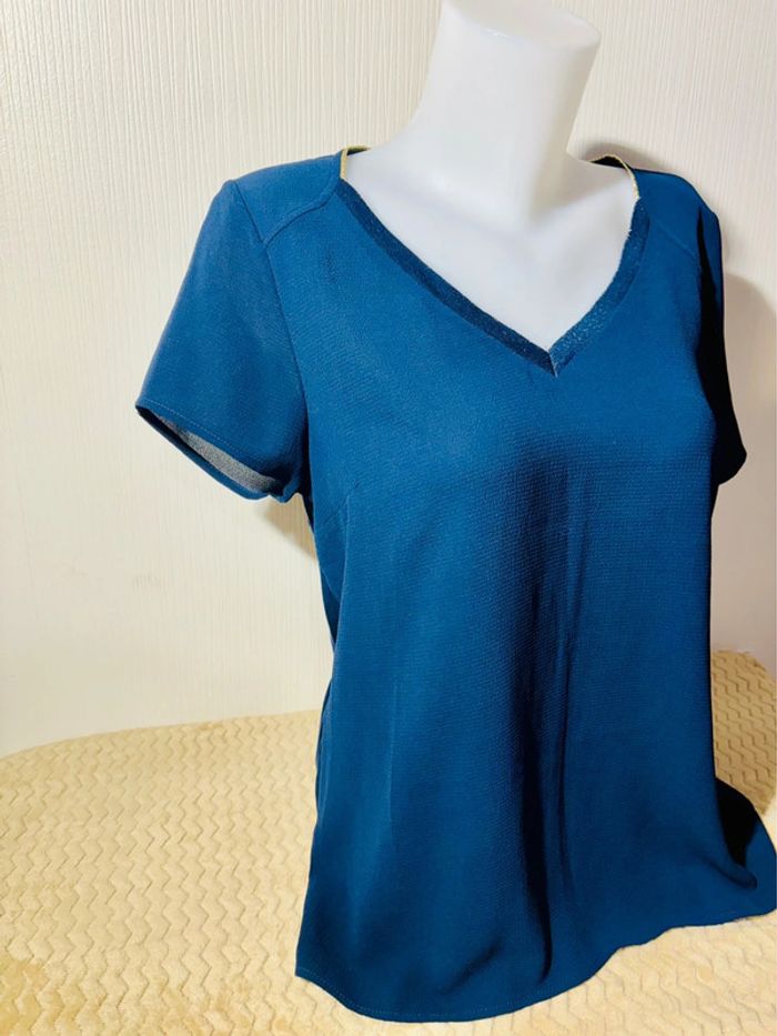 T-shirt femme Naf Naf taille xl bleu marine - photo numéro 2