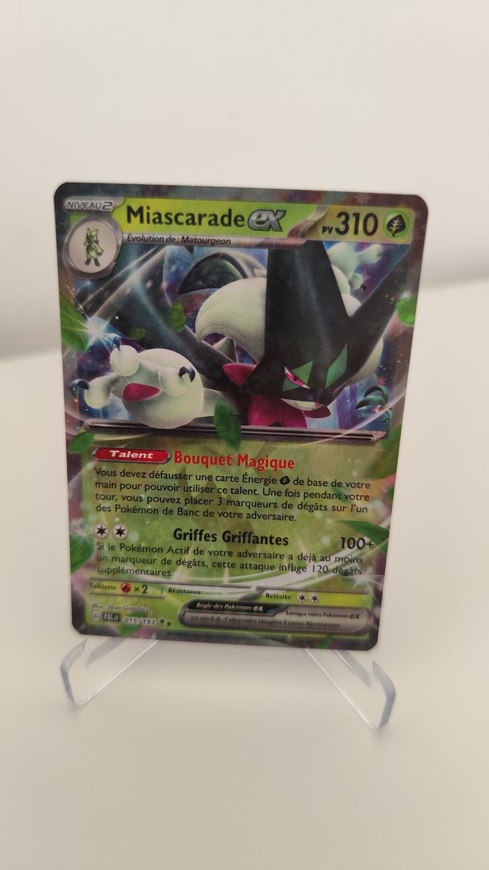 Carte Pokémon Miascarade Ex 015/193 Écarlate et violet Évolution à Paldea