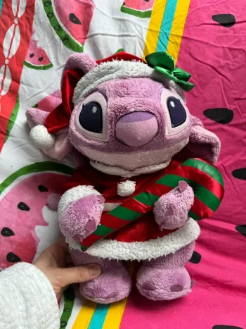 Peluche Angel (stitch) de Noël avec sucre d’orge