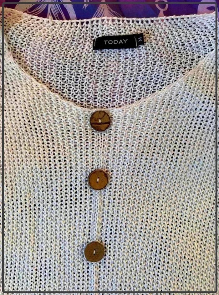 Pull en maille transparent taille 38 marque today - photo numéro 4