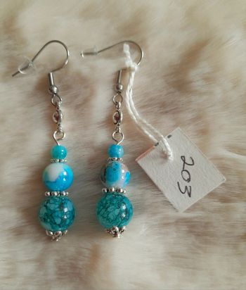 Boucles d'oreilles bleu
